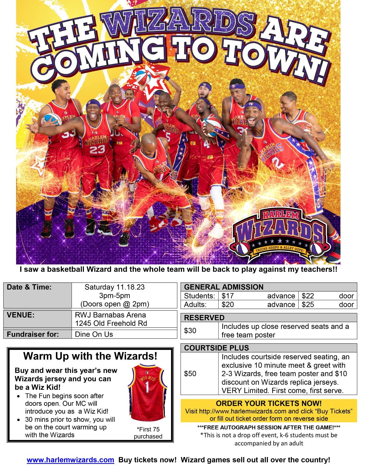 Harlem Wizards Event Flyer