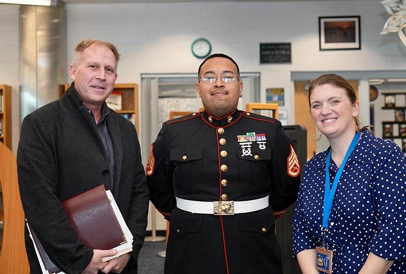 Pat Thomas Kodi Sohl and military recruiter